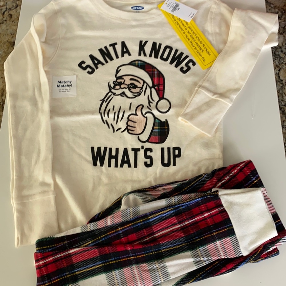Kids Santa PJ set. New with tags
